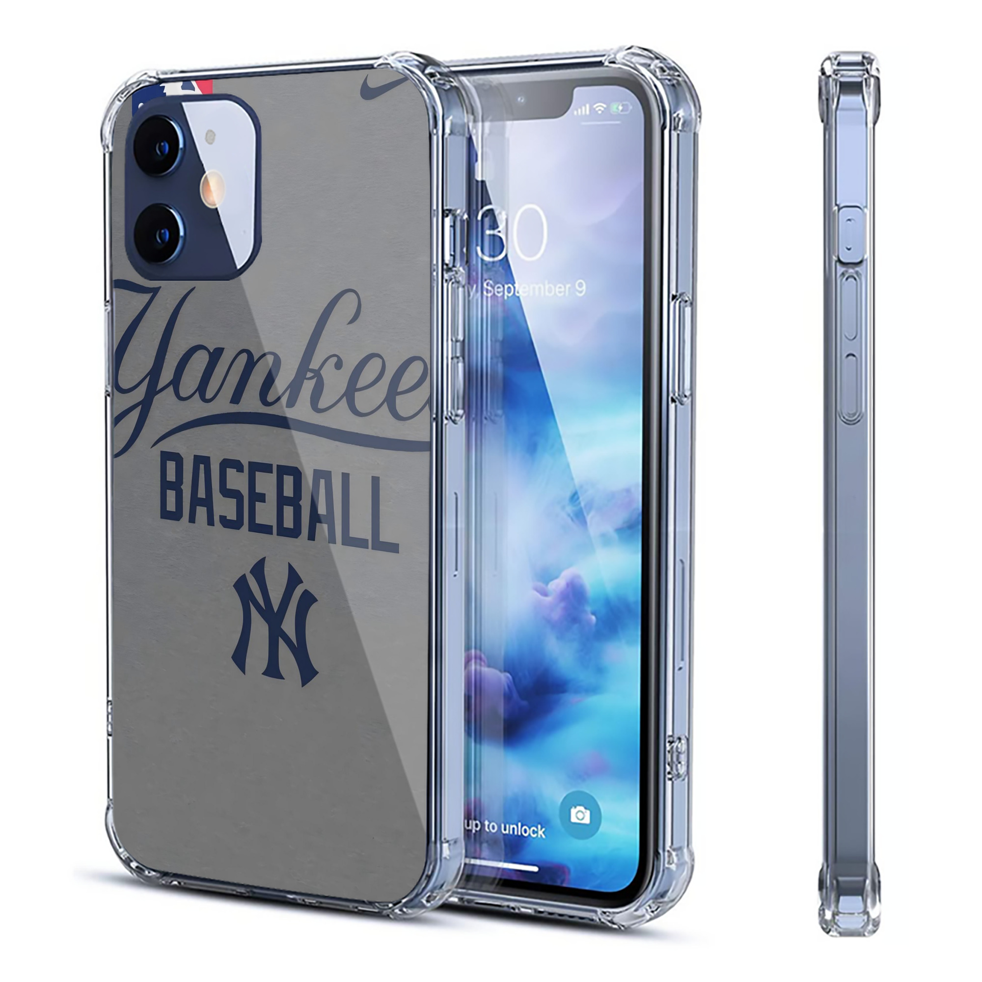 New York Yankees 147 Clear IPhone 12 Case – Soft TPU With UV Print – Enhanced Drop Protection, Precise Fit, Anti-Fingerprint, Customizable Design, Scratch-Resistant, Yellow-Resistant